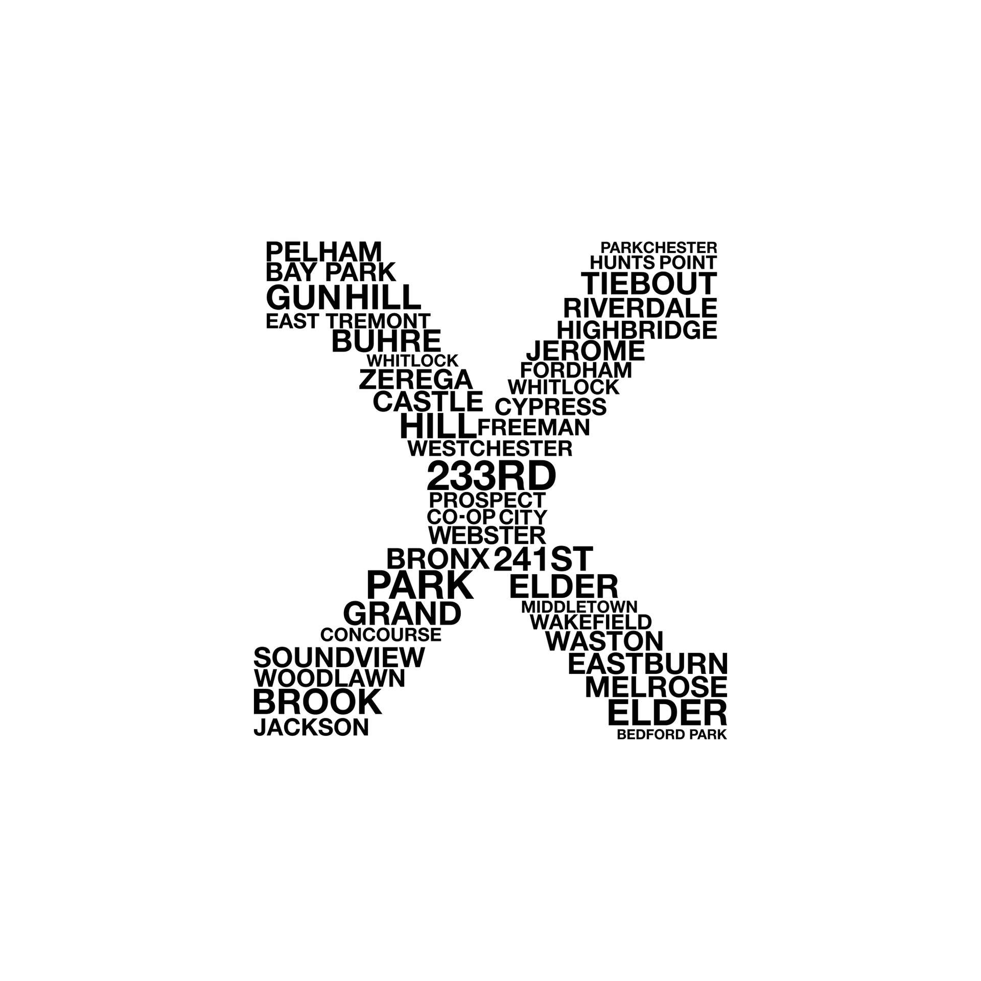 X (White)